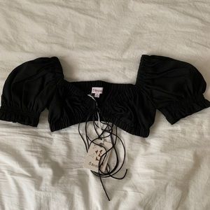 peppermayo cropped tie top